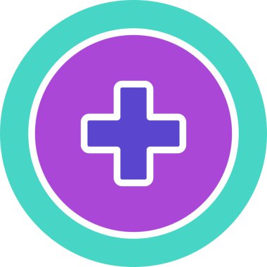 Artı simge, vektör illüstrasyonu