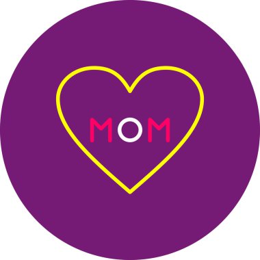 anne ve gündüz ikon vektör illüstrasyonu