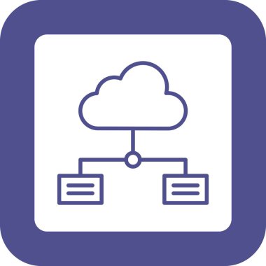 Kolayca düzenleyebilen ya da değiştirebilen bulut depolama vektörü simgesi