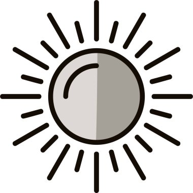 Güneş Simgesi Vektör illüstrasyonu