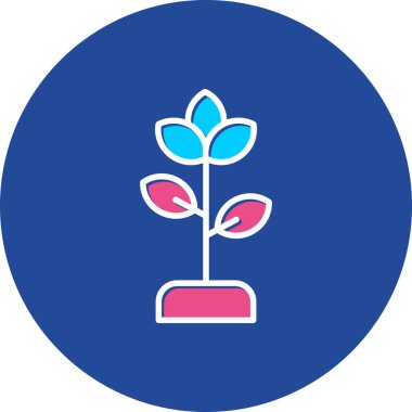 Bitki. Web simgesi basit illüstrasyon