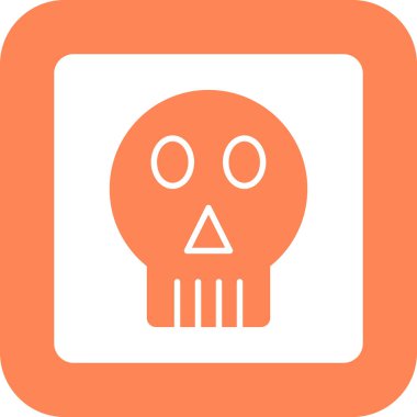 kafatası modern simge vektör illüstrasyonu