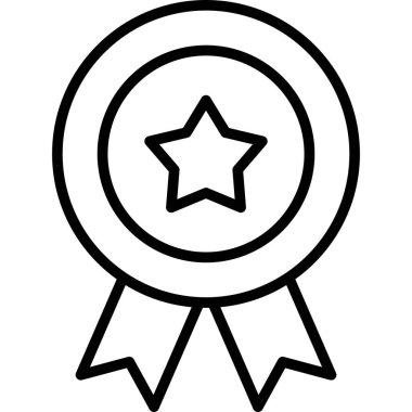 ödül madalyası vektör çizgisi simgesi