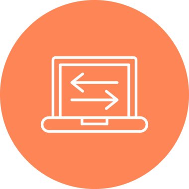 Dizüstü bilgisayar simgesi vektör çizimi