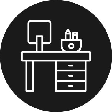 mobilya ikonu vektör illüstrasyonu