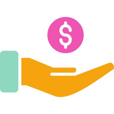 para vektörü renk çizgisi simgesi