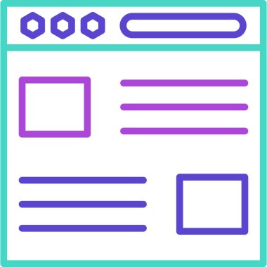 tarayıcı arayüzü vektör illüstrasyonu