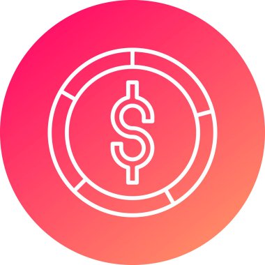 Dolar işareti vektör çizgisi tasarımı