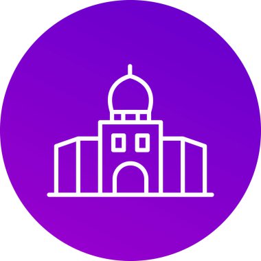 Güzel Cami Çizgisi Vektör Simgesi