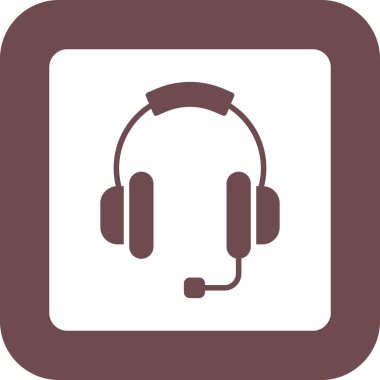 Kulaklık simgesi, vektör illüstrasyonu.