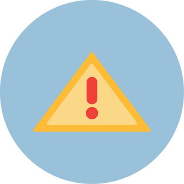 Dikkat Basit Vektör Simgesi İllüstrasyonu