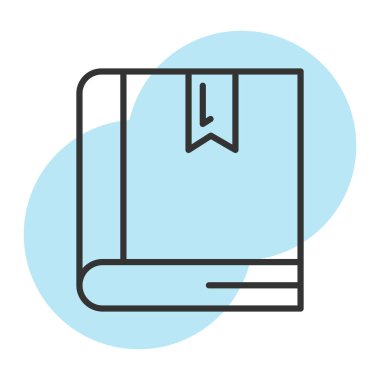 Kitap simgesini vektör web ve mobil uygulaması tasarımı, logo kavramı kitap için izole üzerinde beyaz arka plan