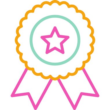 Madalya ikon vektör illüstrasyonu