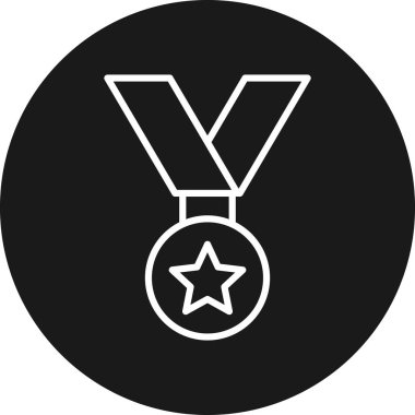 ödül madalyası simgesi, basit vektör tasarımı