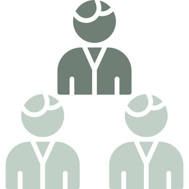 Takım ikonu. Web için takım çalışması vektör simgelerinin basit illüstrasyonu