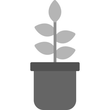 Saksı vektör simgesine bitki koy. düz vektör illüstrasyonu.