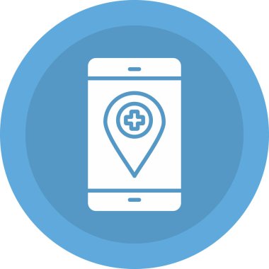 konum simgesi, vektör çizimi