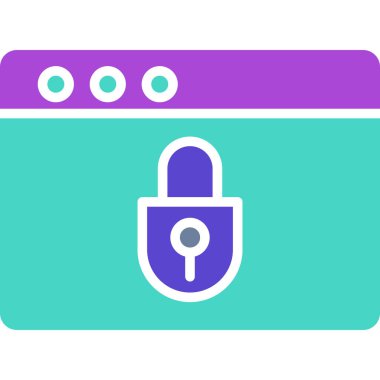 güvenlik kilidi web simgesi vektör çizimi