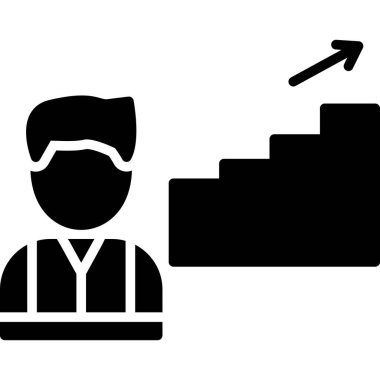 İş adamı simgesi vektör illüstrasyonu