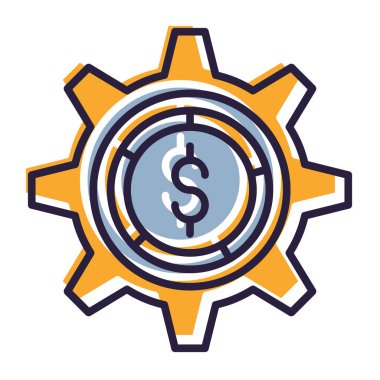 para yönetimi düz simgeleri, vektör illüstrasyonu