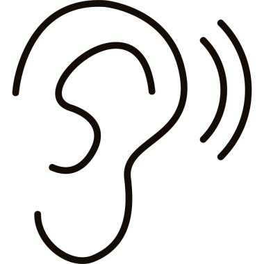 dış hat biçiminde kulağa gelen ses simgesi