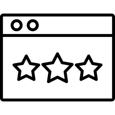 Yıldız puanı. Web simgesi