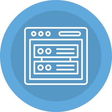 Tarayıcı. Web simgesi basit illüstrasyon