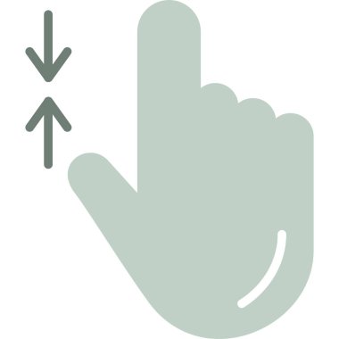 Düz vektör simgesi aşağı el işaretçisi