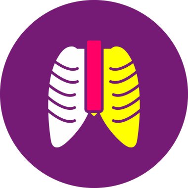 Ciğerler. Web simgesi basit illüstrasyon