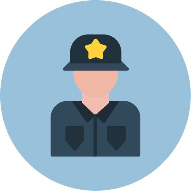 polis simgesi vektör illüstrasyonu