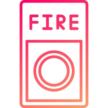 Yangın. Web simgesi basit illüstrasyon