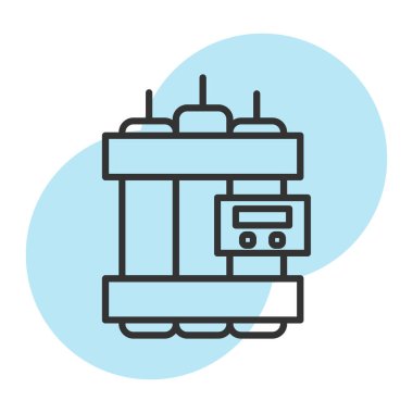 Web ve mobil uygulama tasarımınız için beyaz arkaplan üzerinde süpürge temizleyici ikon vektör çizimi