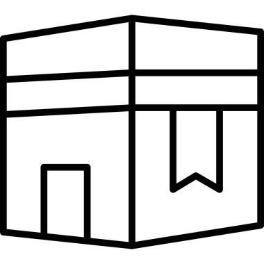 kutu teslim paketi simgesi ana hat biçiminde