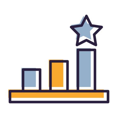 iş ve finans çizgi renkli vektör simgeleri.