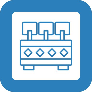 Bina. Web simgesi basit illüstrasyon
