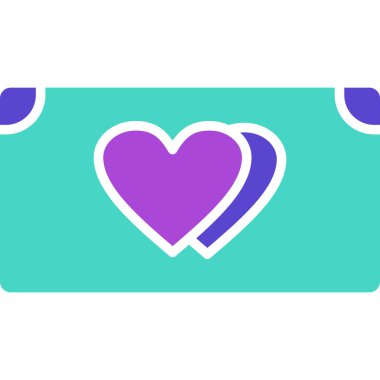 Kalp ikonu vektör illüstrasyonu