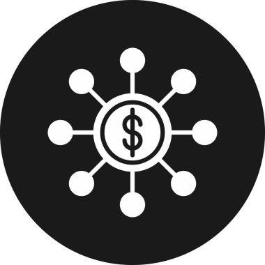 Web ve mobil uygulaması tasarımı, doları logo kavramı için beyaz arka plan üzerinde izole doları simge vektör