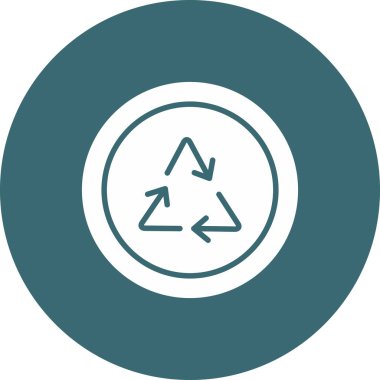 Geri dönüşüm simgesi, vektör illüstrasyon tasarımı