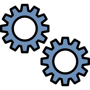 dişli tekerlek simgesi. Taslak tarzı. vektör illüstrasyonu