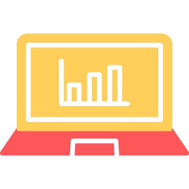 dizüstü bilgisayar simgesi, vektör illüstrasyonu
