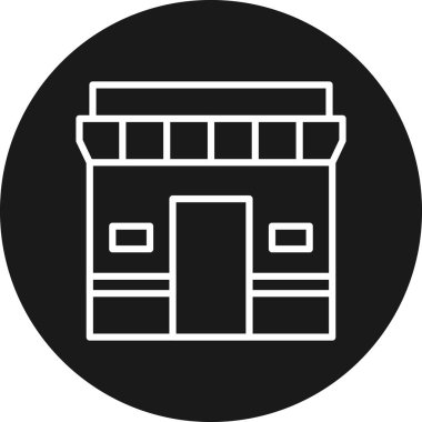 dükkan simgesi, vektör illüstrasyonu