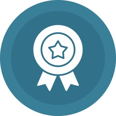 Madalya. Web simgesi basit bir illüstrasyon. ödül