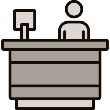 Müşteri servis simgesi vektör illüstrasyonu