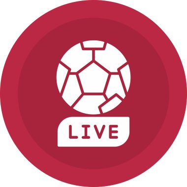 canlı futbol ikonu vektör illüstrasyonu