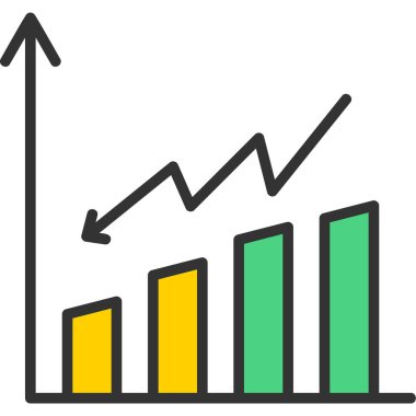 iş grafiği vektör simgesi