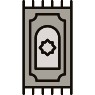 İslami Arap süsleme simgesi beyaz arkaplan vektörü illüstrasyonunda izole edilmiş