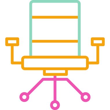 Sandalye. Web simgesi basit illüstrasyon