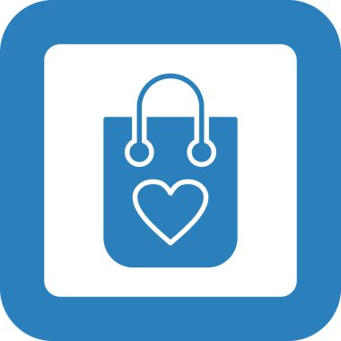 Alışveriş poşeti ikon vektör illüstrasyonu