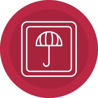 Şemsiye simgesinin vektör illüstrasyonu