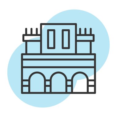 Şato. Web simgesi basit illüstrasyon